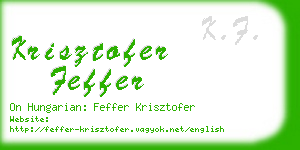 krisztofer feffer business card